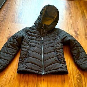 DSG Black Puffer Jacket with Quilted Design‎ and Hood